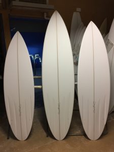 Cooper Chapman's surfboards, designed and shaped by Simon Anderson