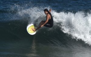 Jordan surfing the 6'2 Heritage surfboard